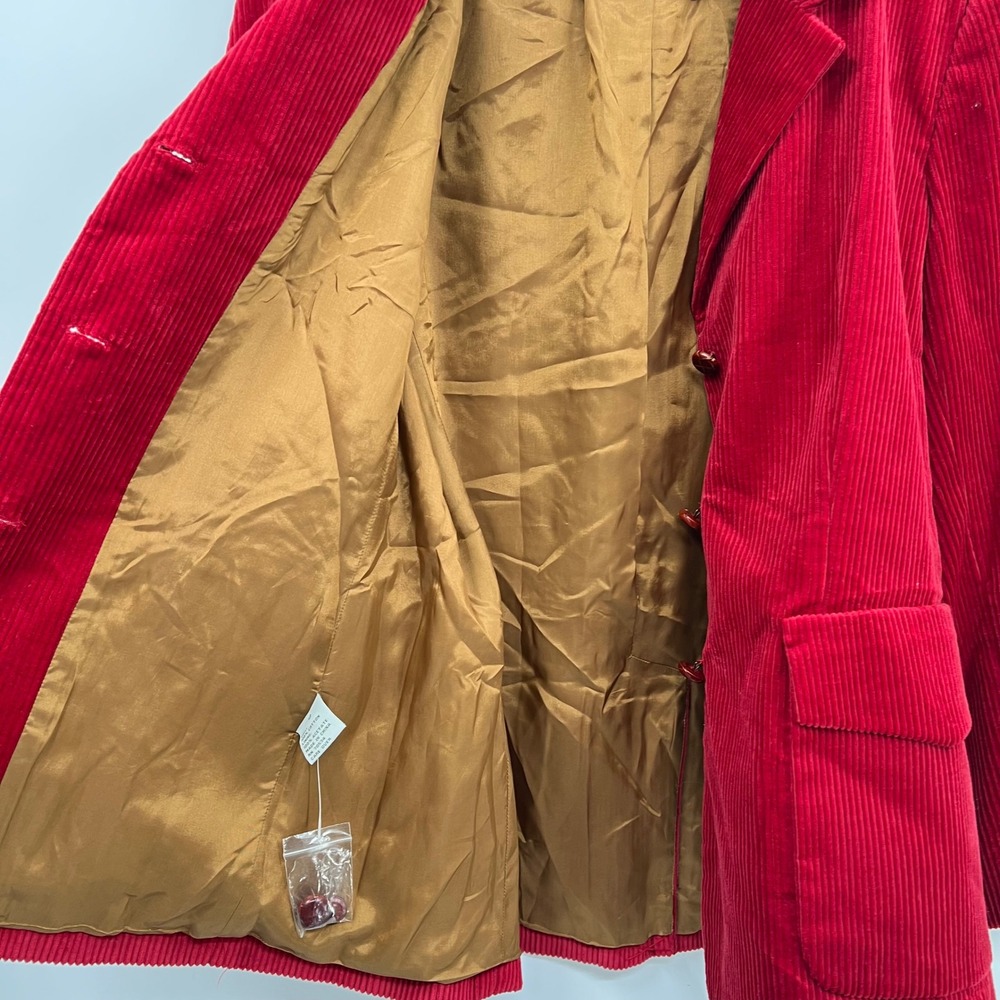 Orvis Red Corduroy With Tan Elbow Patches‎ Blazer Size 12 - Picture 15 of 16